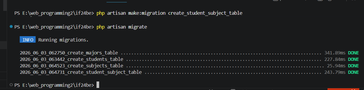 Jalankan Migration