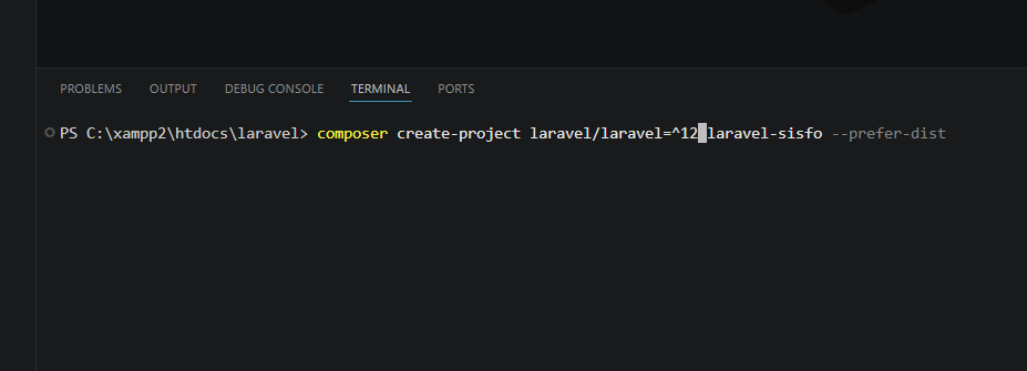 Proses instalasi project Laravel