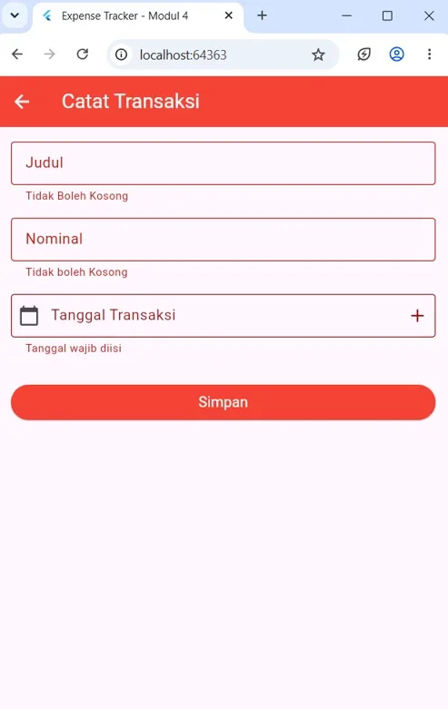 Foto tampilan halaman di web